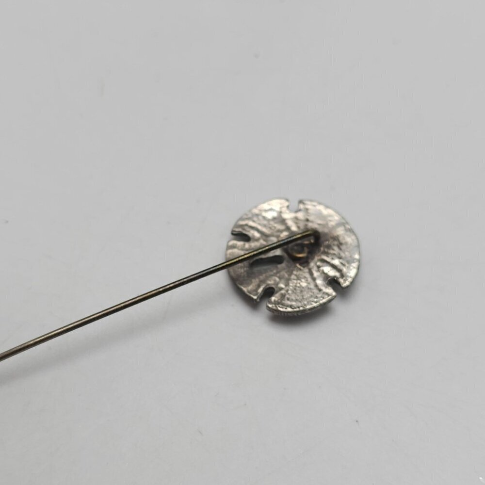 Vintage Sand Dollar Silver Tone Stick Pin 3 inch - Picture 3 of 4